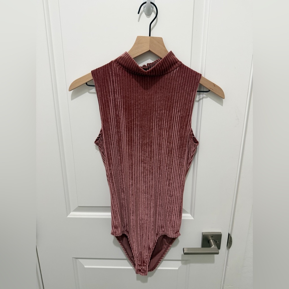Bke Boutique Velvet Bodysuit View 4